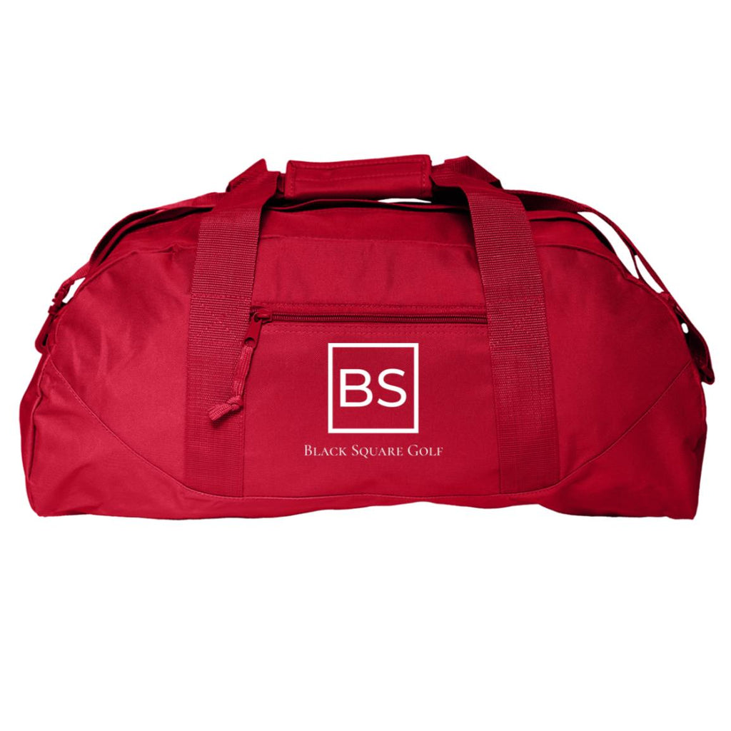 Black Square Golf Game Day Large Square Duffel - Red - One Size