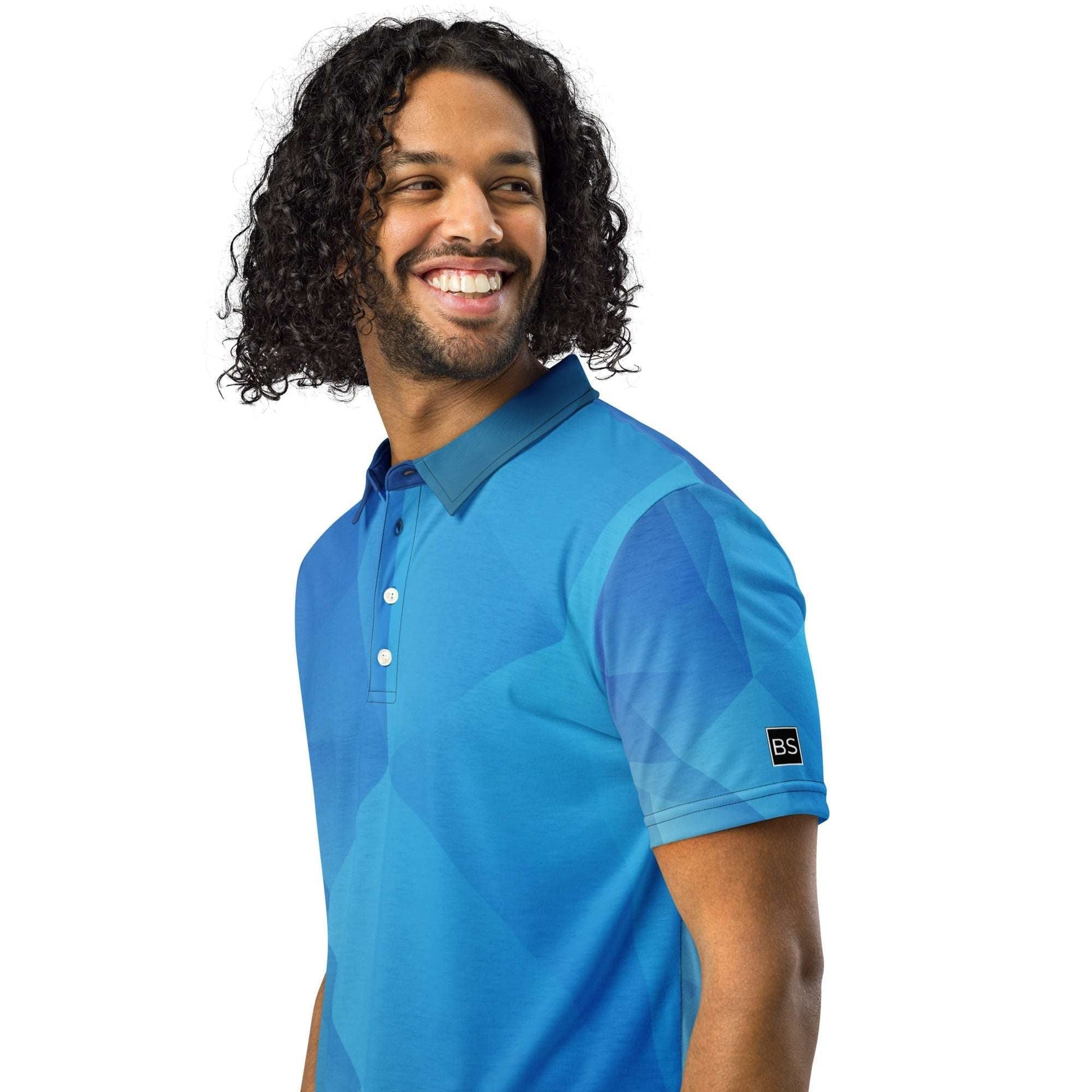 Black Square Golf Geo Men’s Slim Fit Polo - Black Square Golf