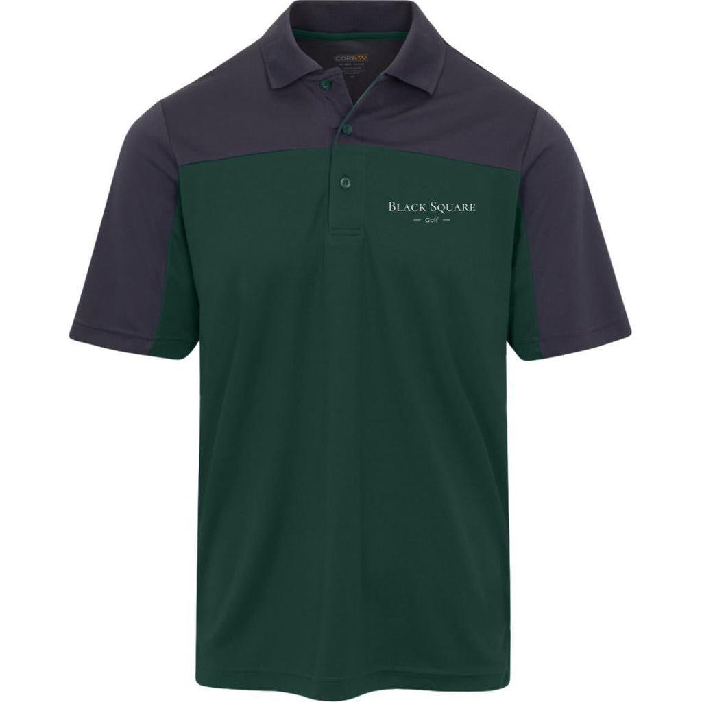 Black Square Golf Men's Balance Pique Polo - Forest/Carbon - S