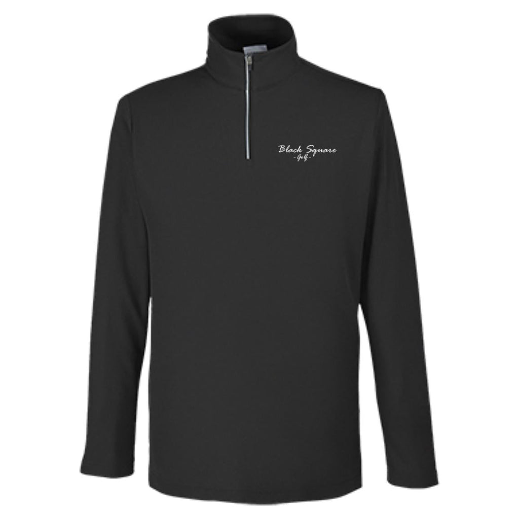 Black Square Golf Men's Fusion ChromaSoft Pique Quarter Zip - Black - S