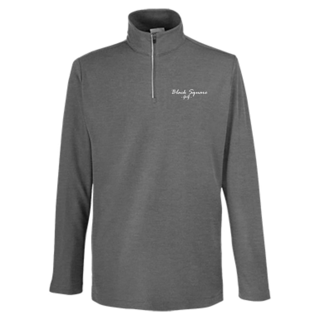 Black Square Golf Men's Fusion ChromaSoft Pique Quarter Zip - Carbon Heather - S