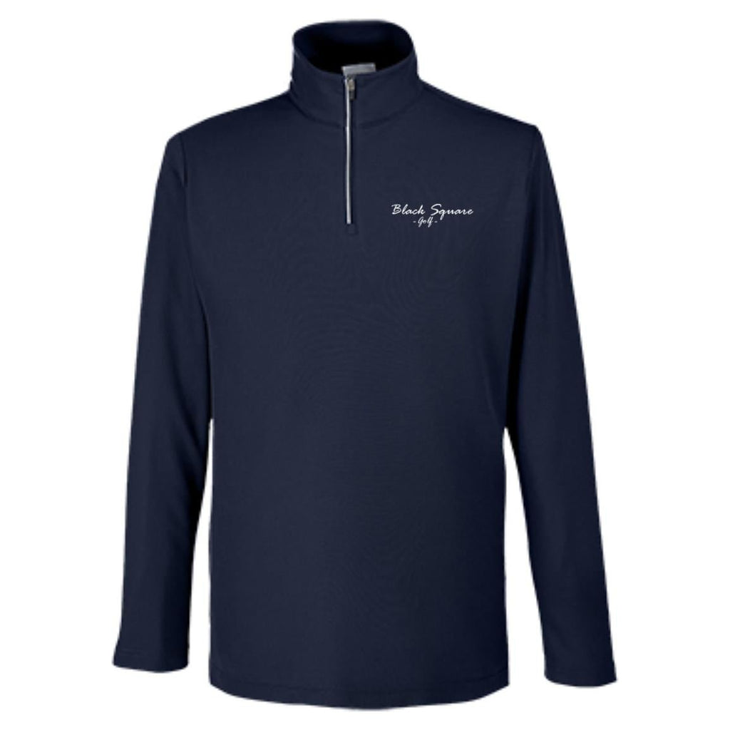 Black Square Golf Men's Fusion ChromaSoft Pique Quarter Zip - Classic Navy - S