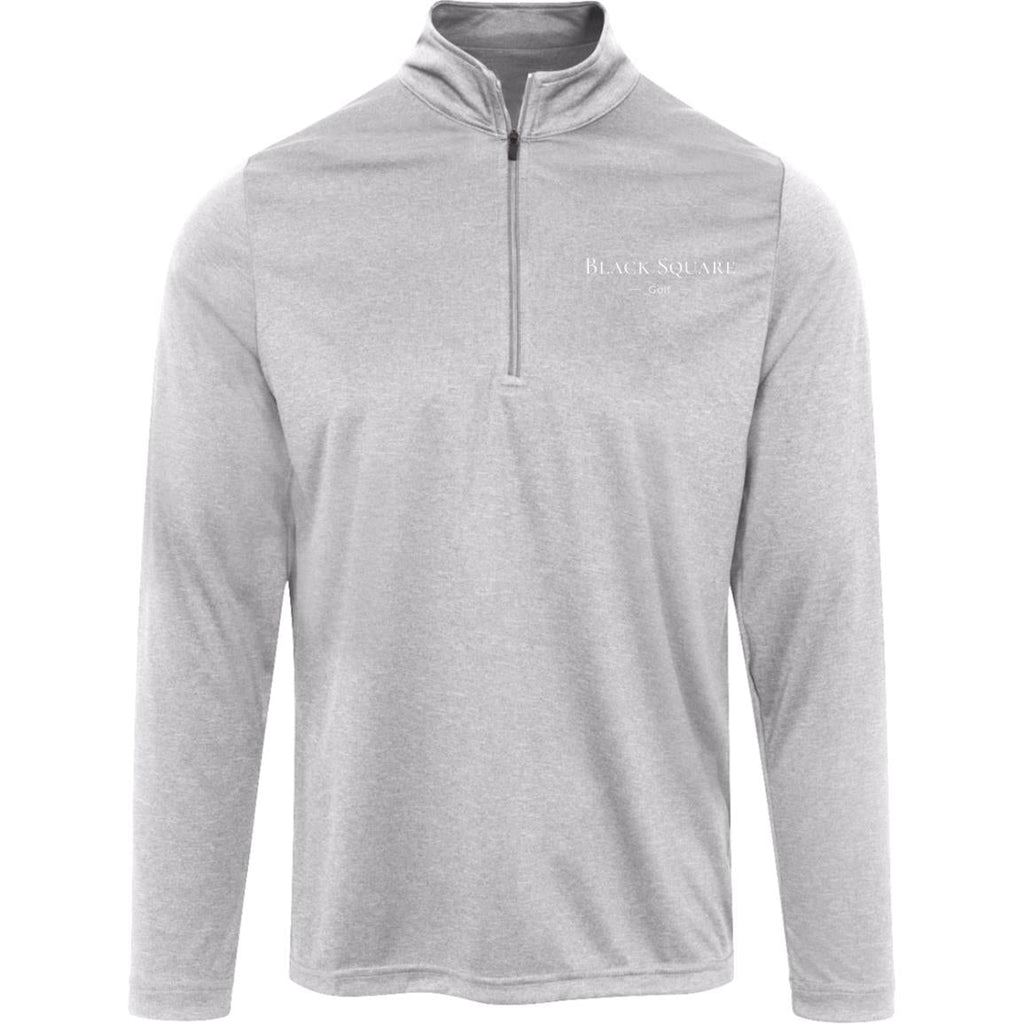 Black Square Golf Men's Heather Quarter Zip - Athletic Heather - S