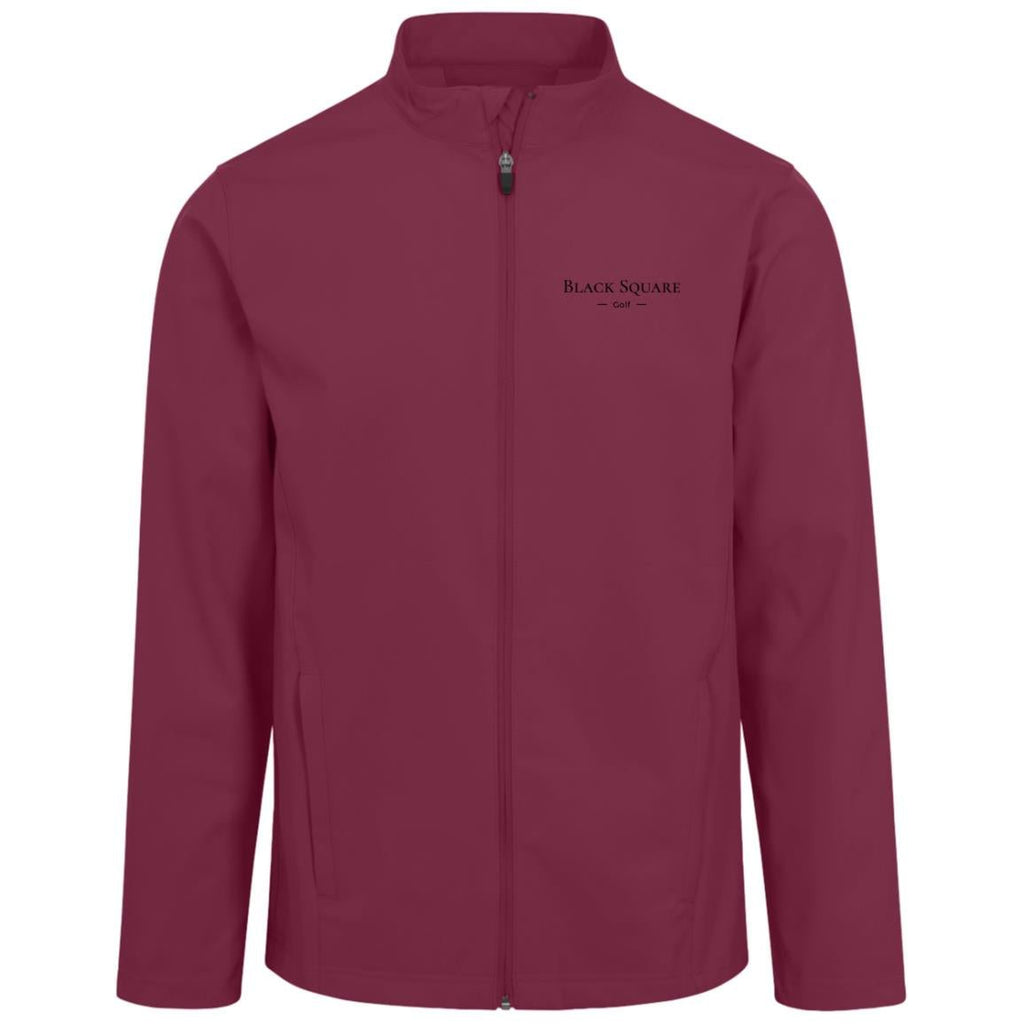 Black Square Golf Men's Leader Soft Shell Jacket - Maroon - S