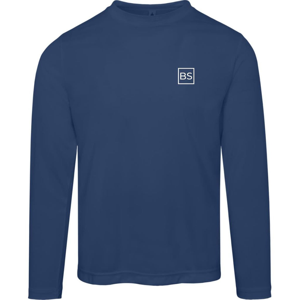 Black Square Golf Men's Performance Long Sleeve Tee - Dark Navy - S