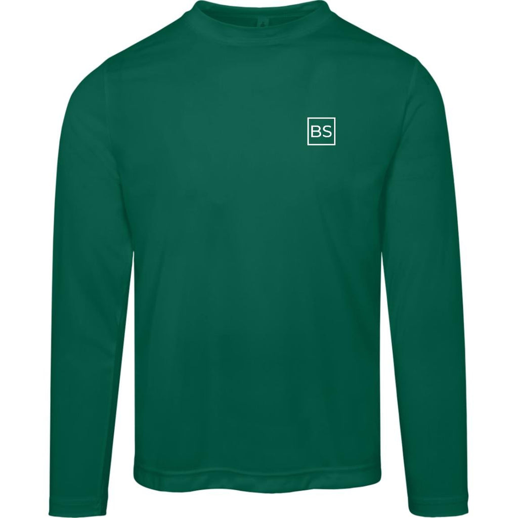 Black Square Golf Men's Performance Long Sleeve Tee - Forest - S