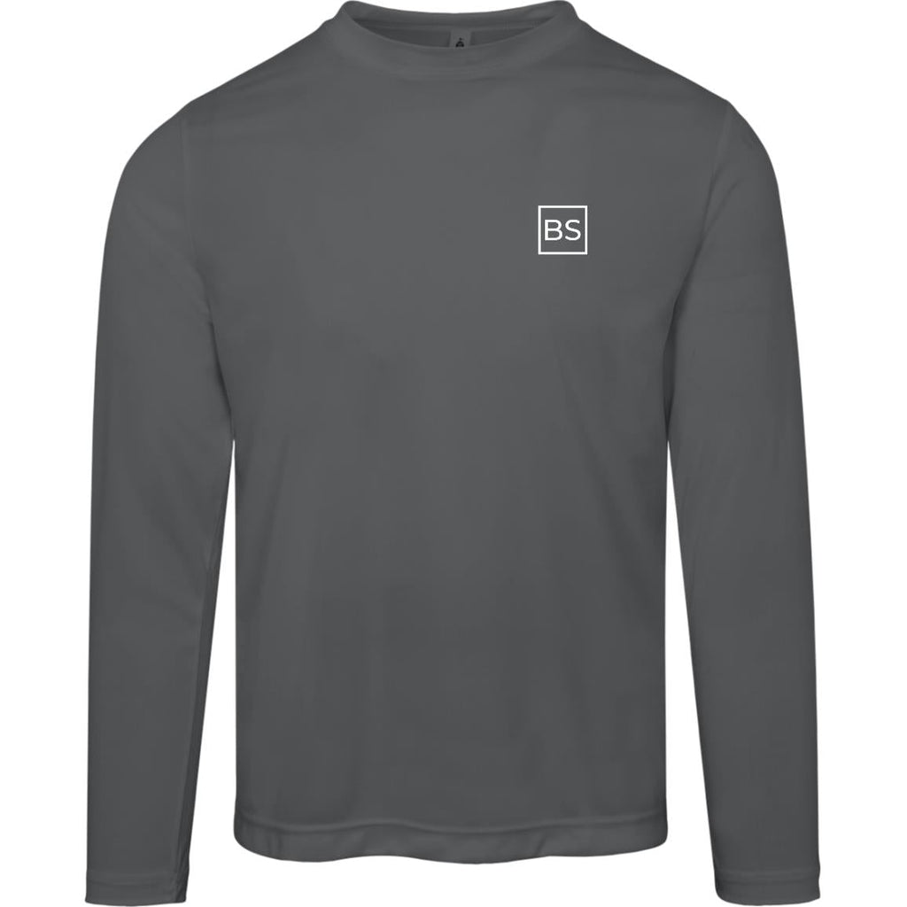 Black Square Golf Men's Performance Long Sleeve Tee - Graphite - S