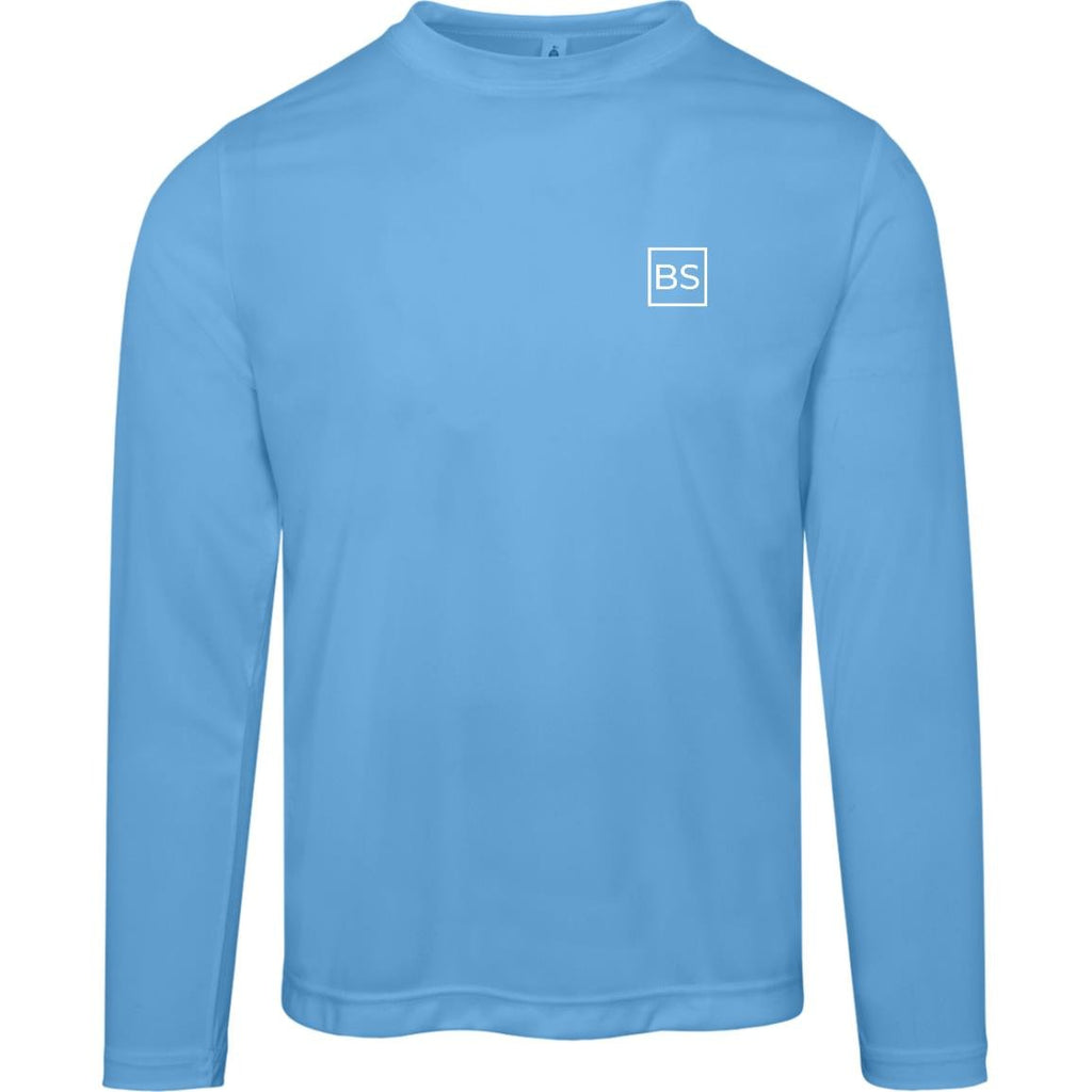 Black Square Golf Men's Performance Long Sleeve Tee - Light Blue - S