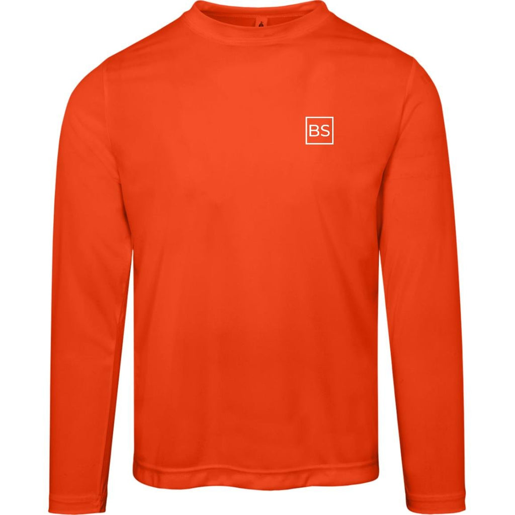 Black Square Golf Men's Performance Long Sleeve Tee - Orange - S