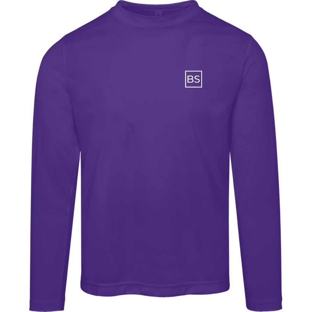 Black Square Golf Men's Performance Long Sleeve Tee - Purple - S