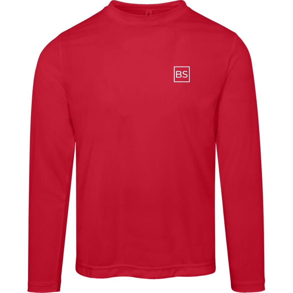 Black Square Golf Men's Performance Long Sleeve Tee - Red - S