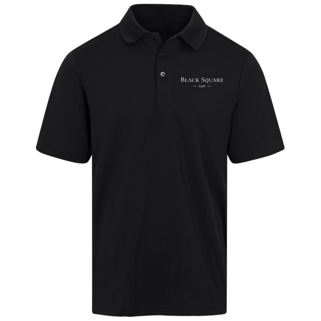 Black Square Golf Men's Plaited Golf Polo - Black - S