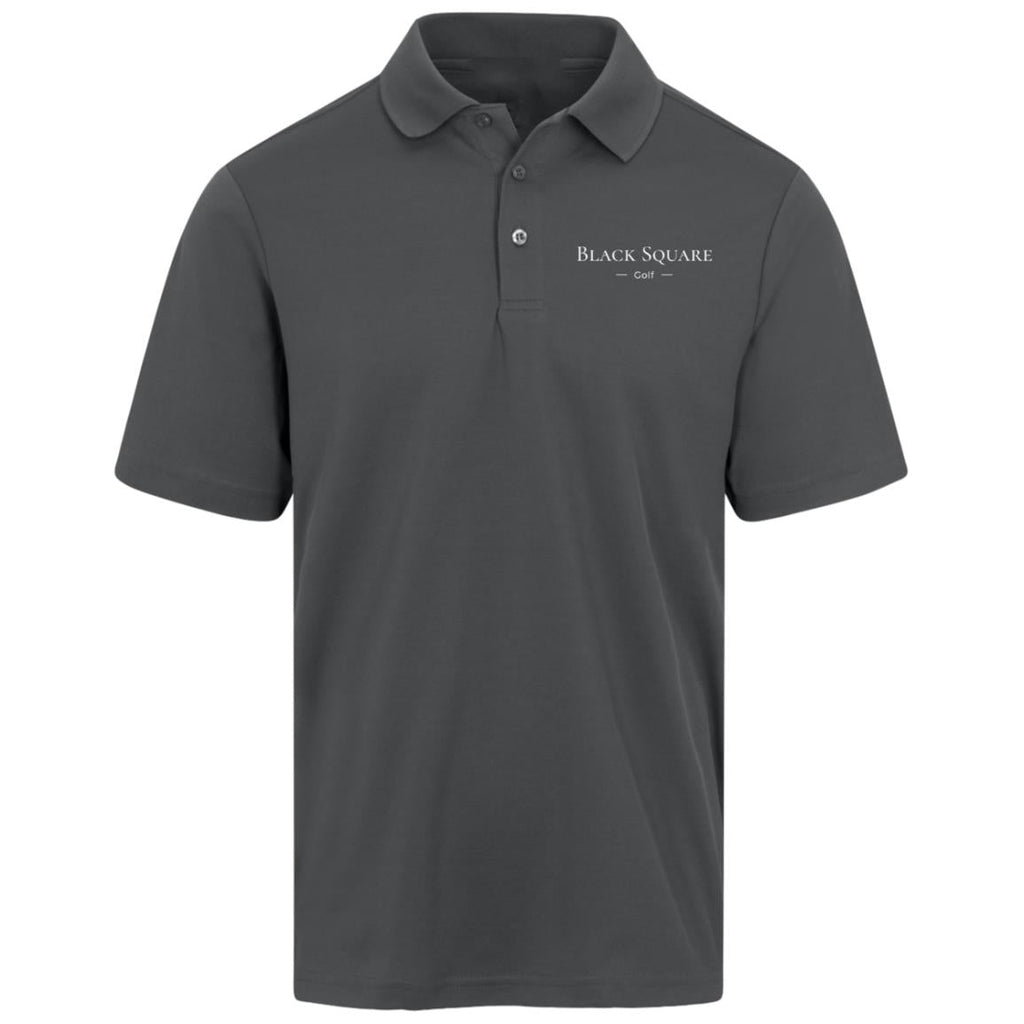 Black Square Golf Men's Plaited Golf Polo - Graphite - S