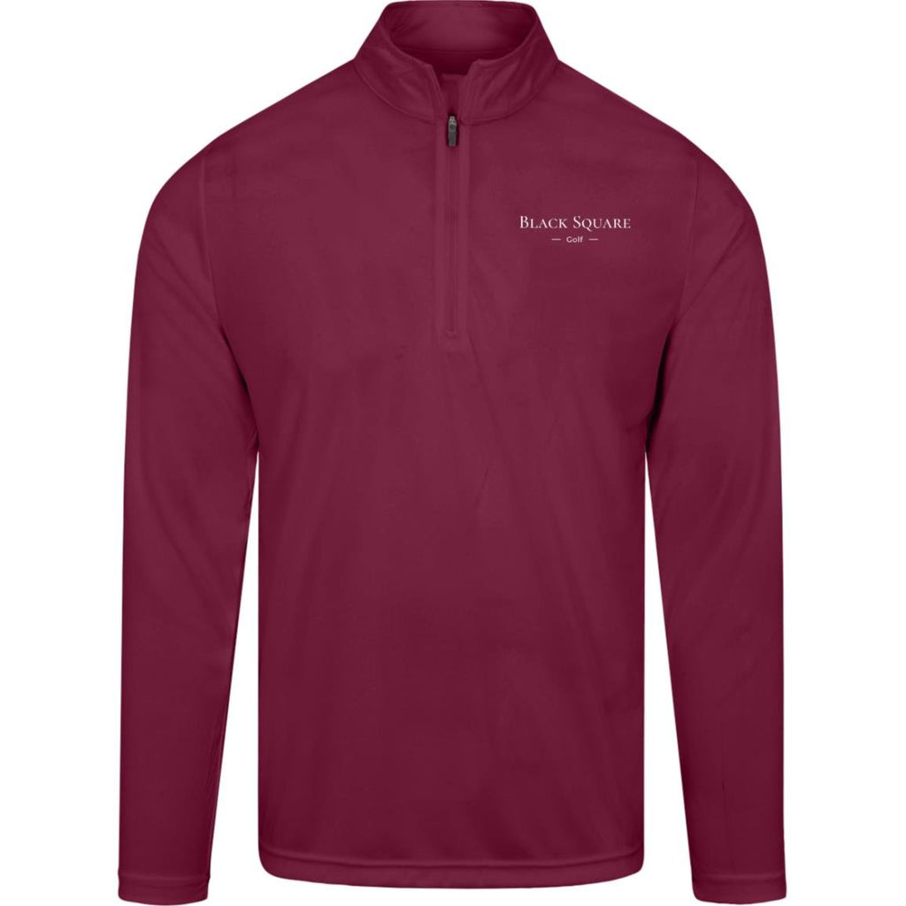 Black Square Golf Men's Zone Quarter Zip - Maroon - S