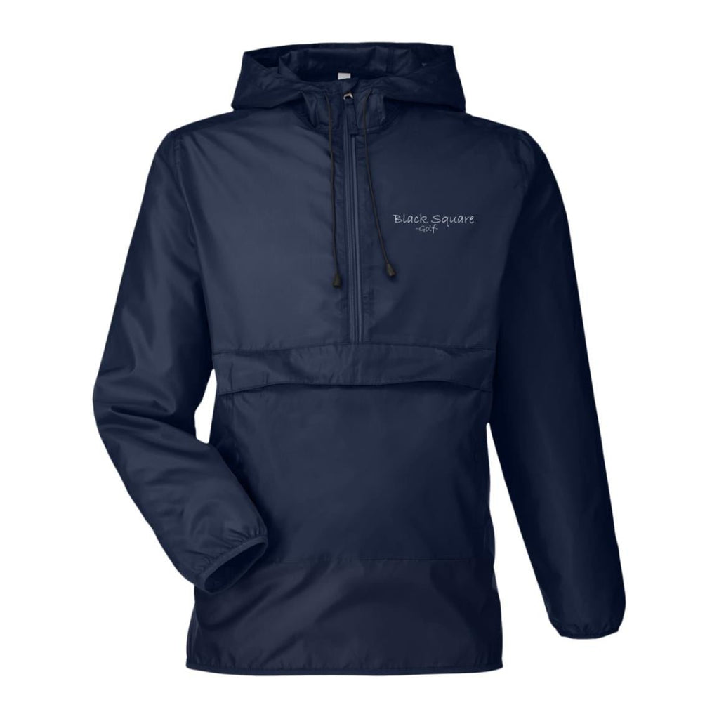 Black Square Golf Packable Anorak Jacket - Dark Navy - S