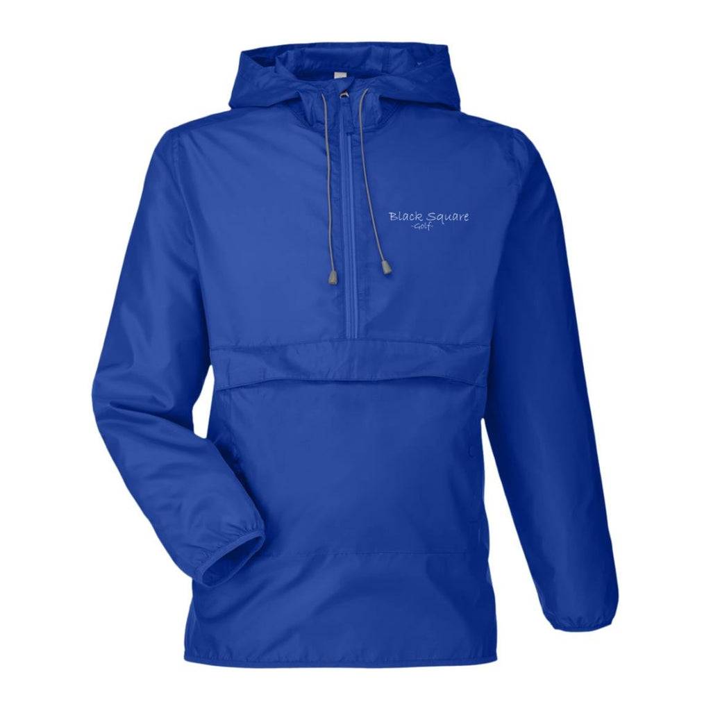 Black Square Golf Packable Anorak Jacket - Royal - S