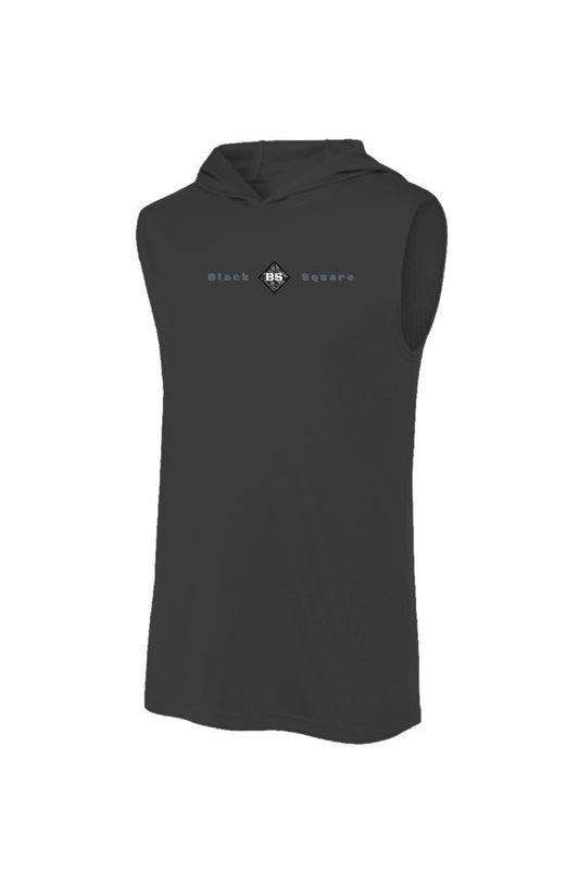 Black Square Golf Sleeveless Hoodie - s - Black