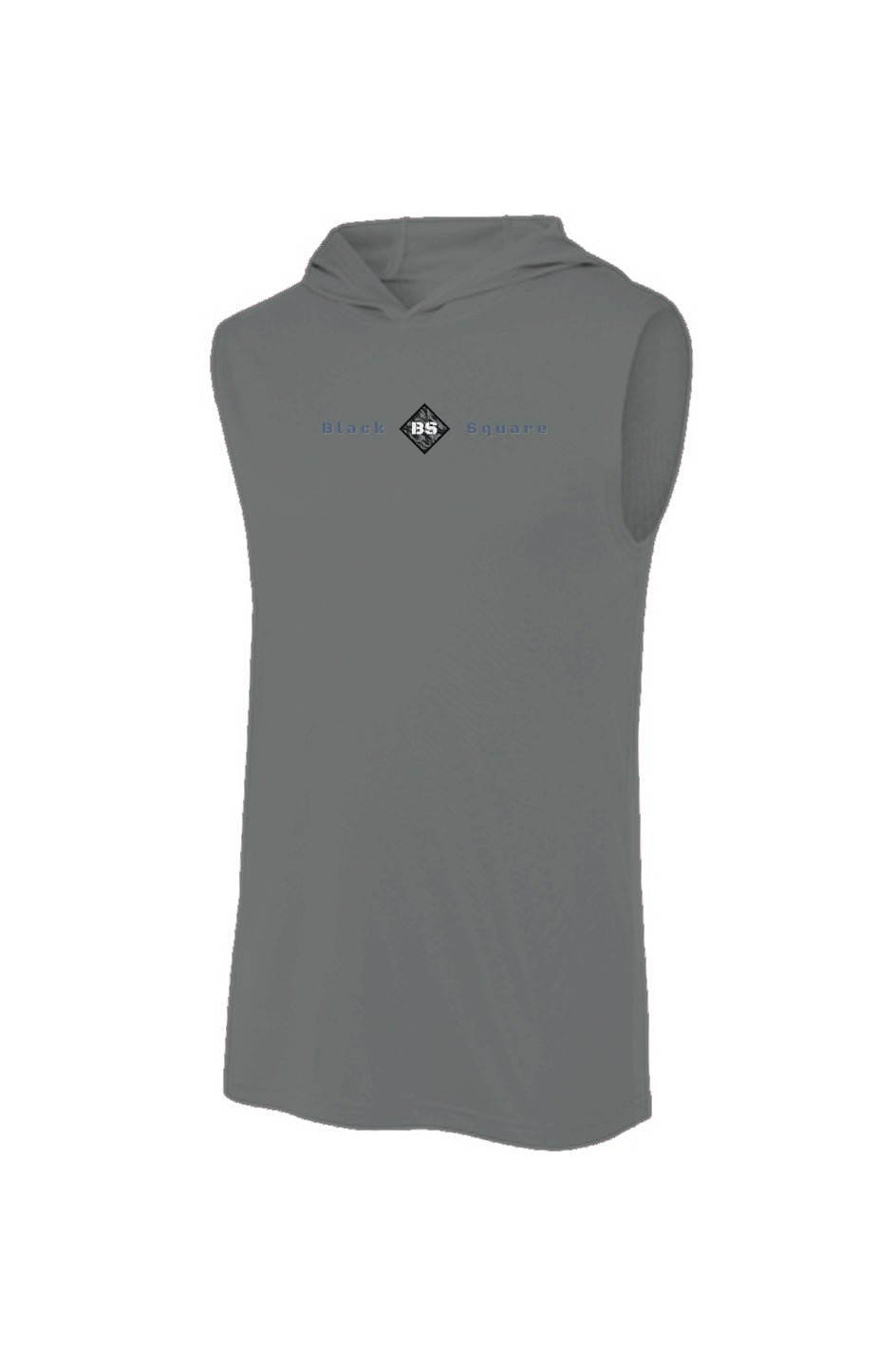 Black Square Golf Sleeveless Hoodie - s - Iron Grey
