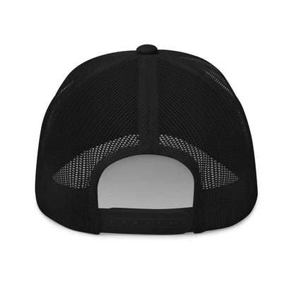 Black Square Golf Trucker Style Cap - Black - 