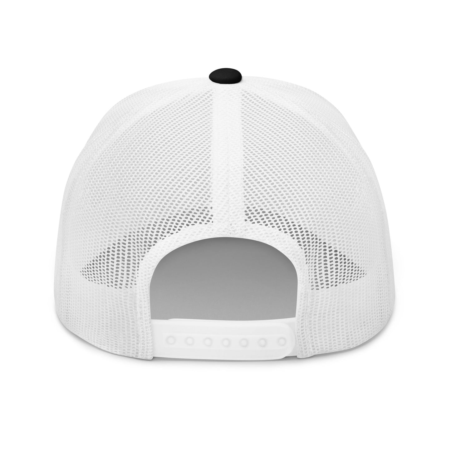 Black Square Golf Trucker Style Cap - Black/ White - 