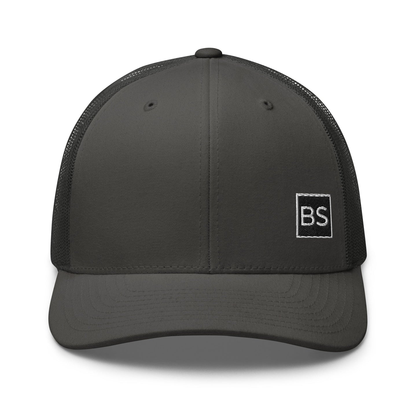 Black Square Golf Trucker Style Cap - Charcoal - 
