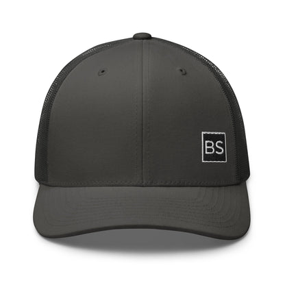Black Square Golf Trucker Style Cap - Charcoal - 