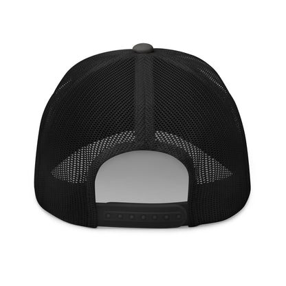 Black Square Golf Trucker Style Cap - Charcoal/ Black - 