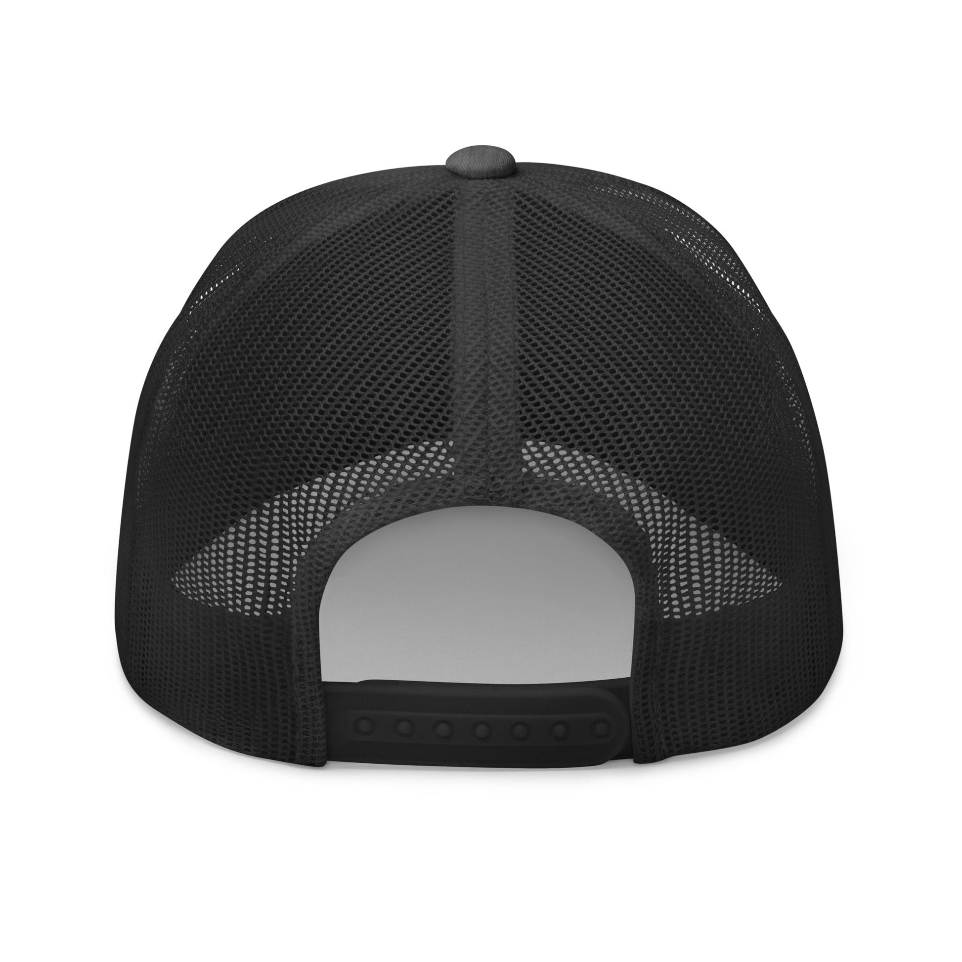 Black Square Golf Trucker Style Cap - Dark Heather Gray - 
