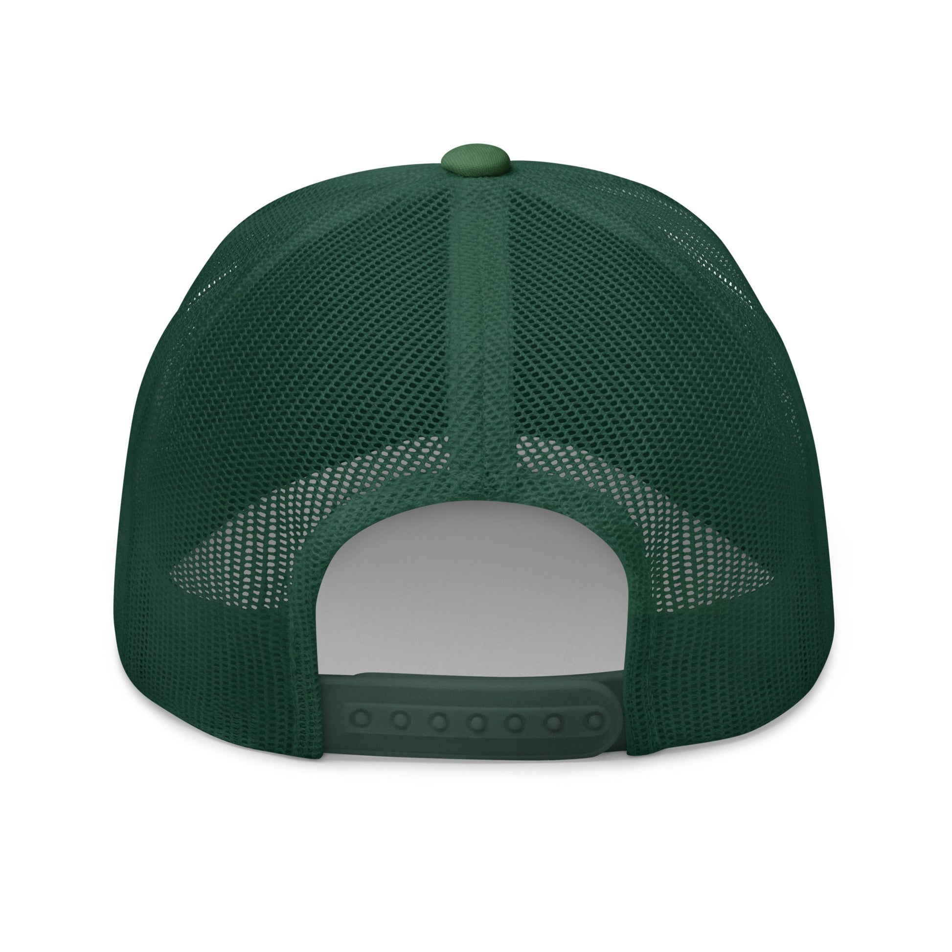 Black Square Golf Trucker Style Cap - Evergreen - 