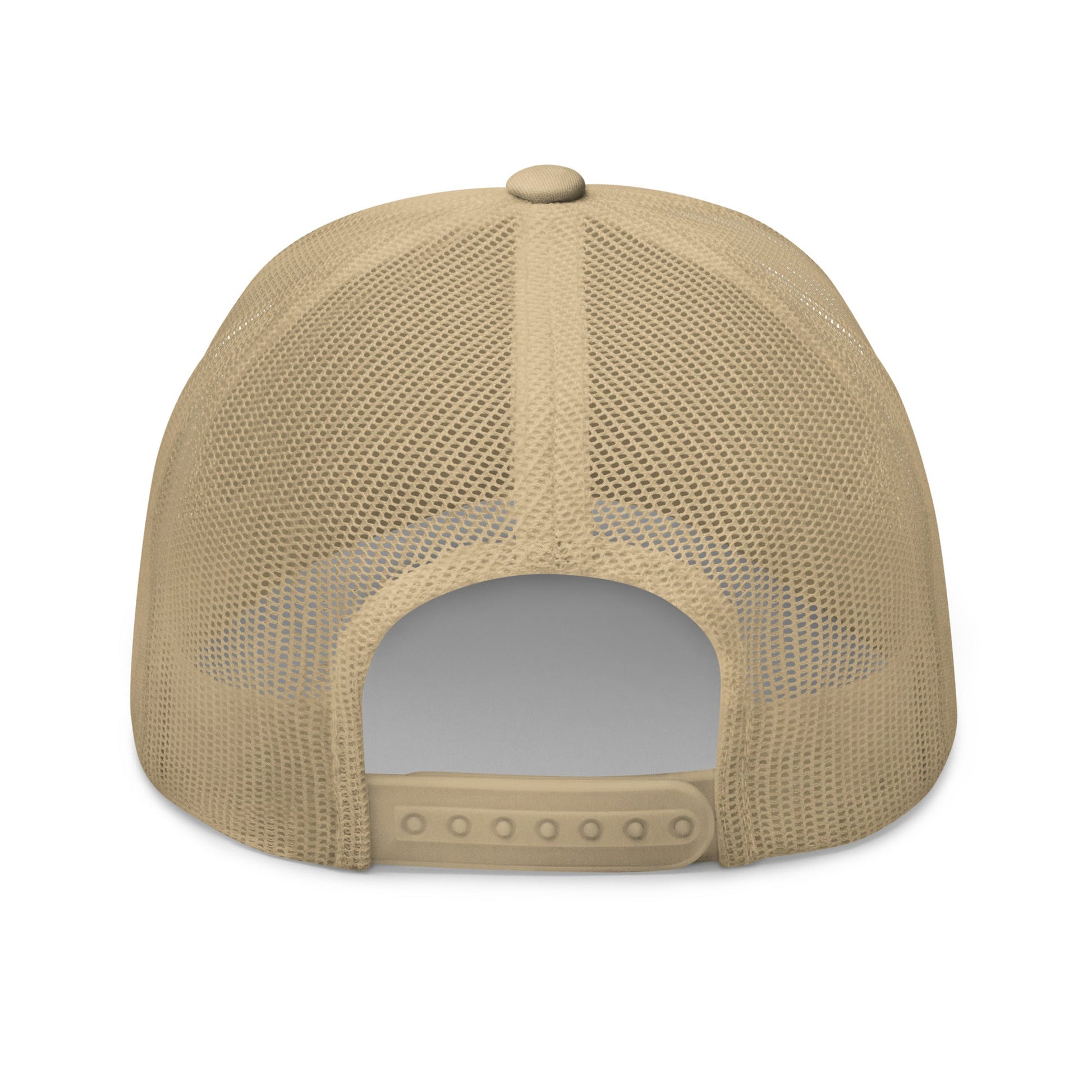 Black Square Golf Trucker Style Cap - Khaki - 
