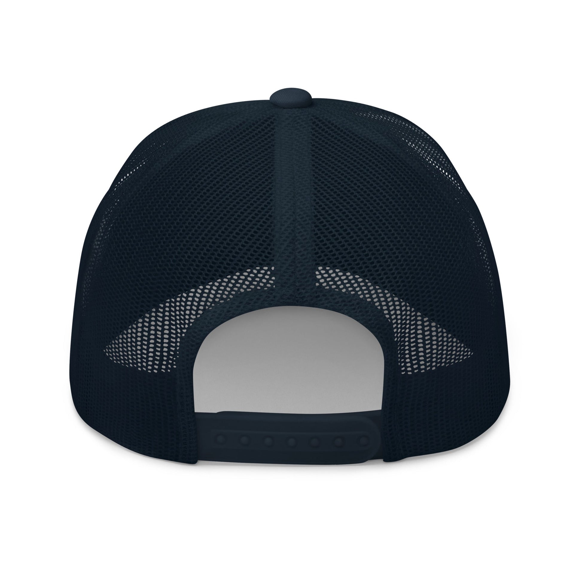 Black Square Golf Trucker Style Cap - Navy - 