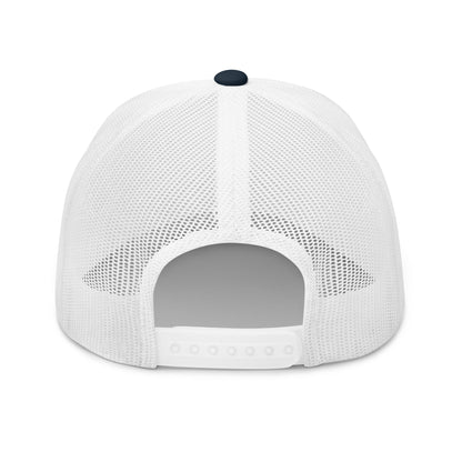 Black Square Golf Trucker Style Cap - Navy/ White - 