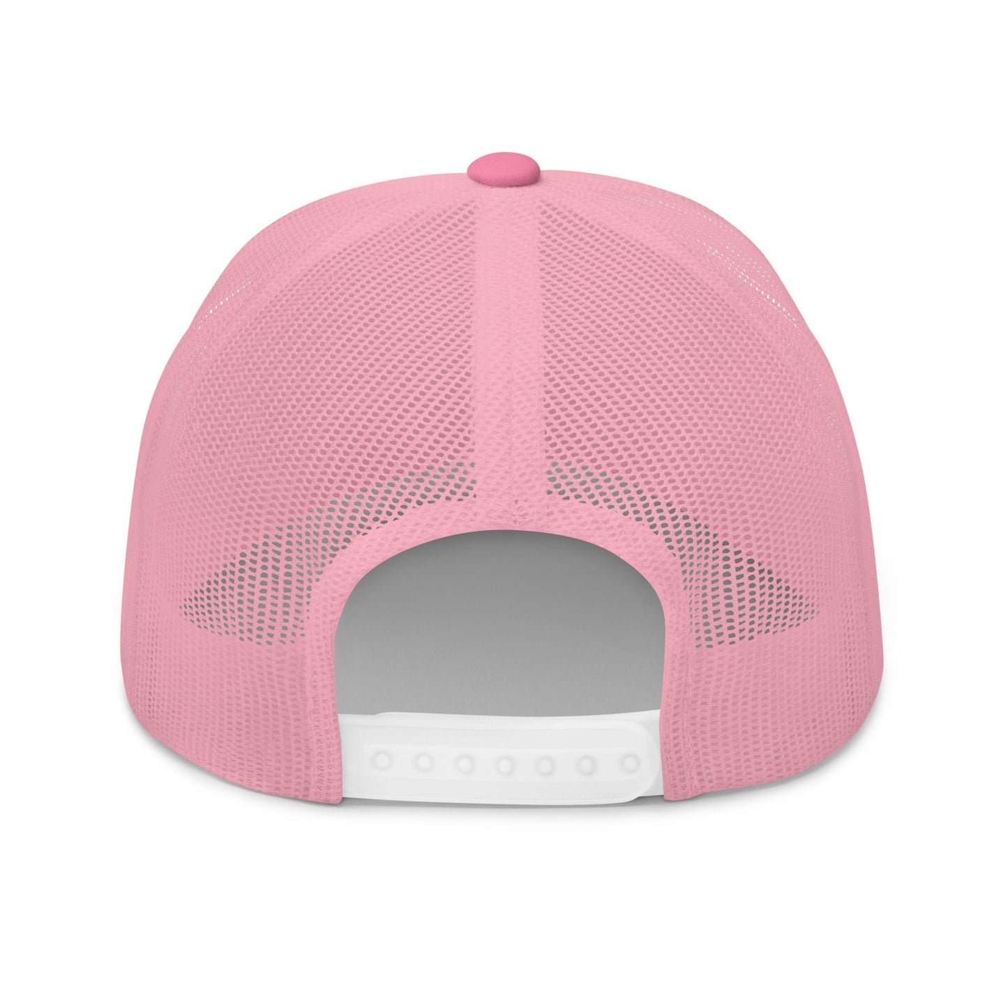 Black Square Golf Trucker Style Cap - Pink - 