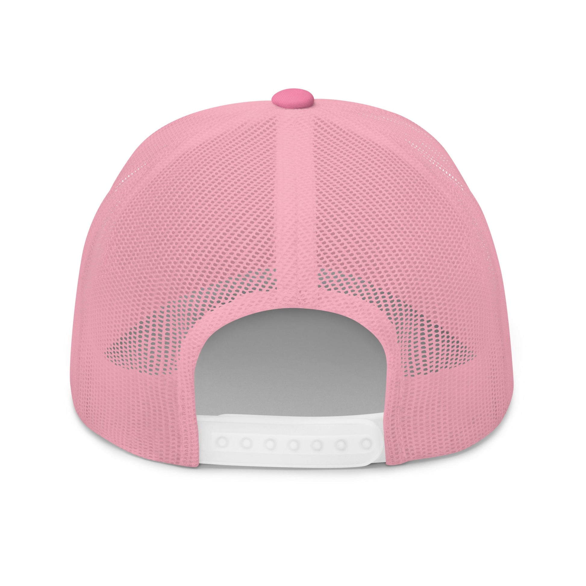 Black Square Golf Trucker Style Cap - Pink - 