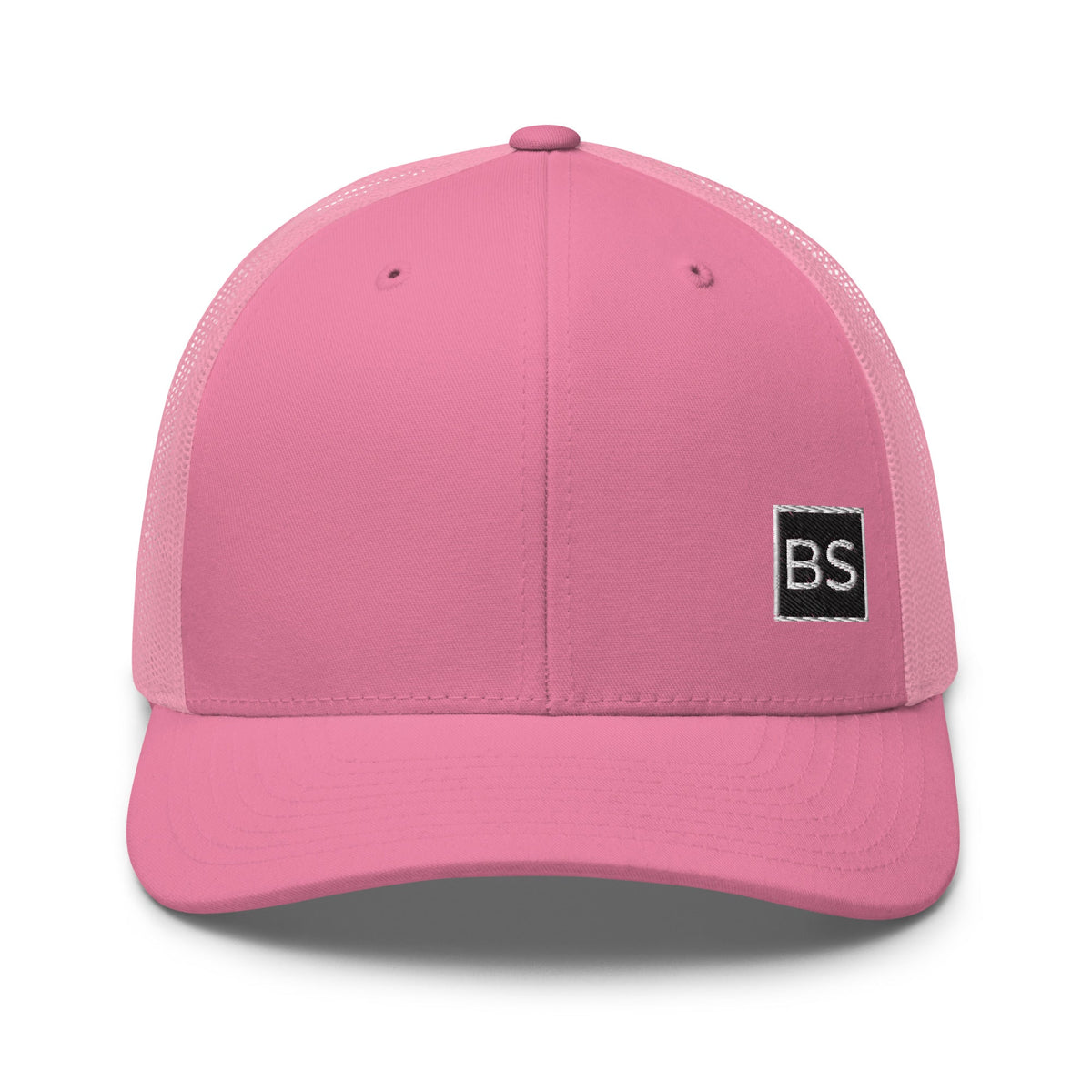 Black Square Golf Trucker Style Cap - Pink - 