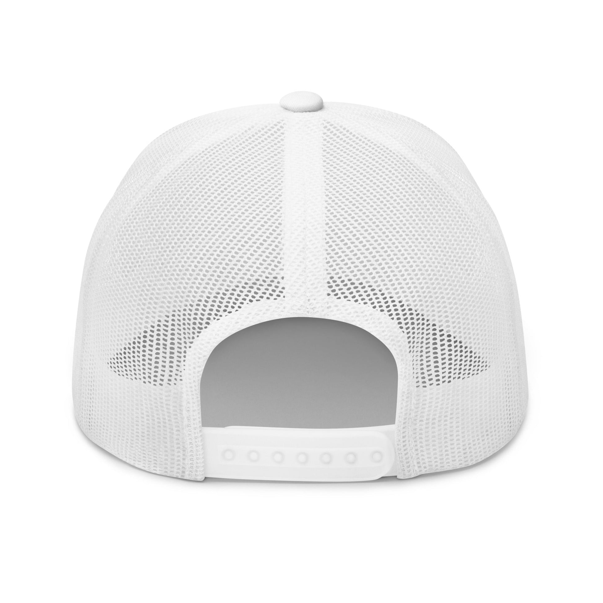 Black Square Golf Trucker Style Cap - White - 