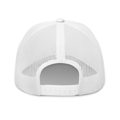 Black Square Golf Trucker Style Cap - White - 