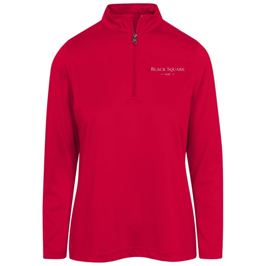 Black Square Golf Women's Advantage Plus Quarter Zip - Red - X - Small