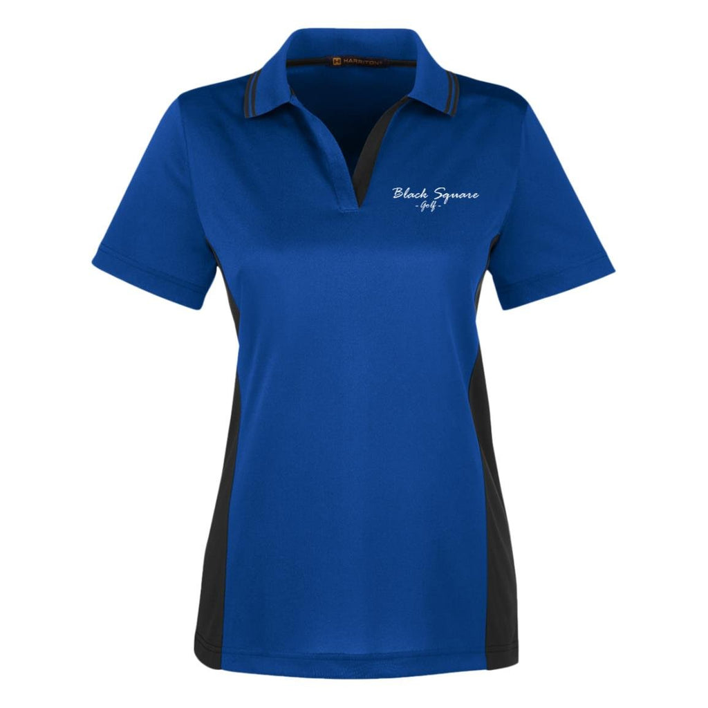 Black Square Golf Women's Colorblock Polo - True Royal/Black - X - Small