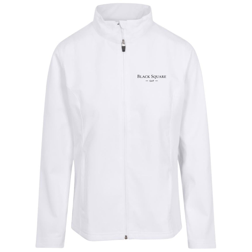 Black Square Golf Women's Leader Soft Shell Jacket - White - X - Small