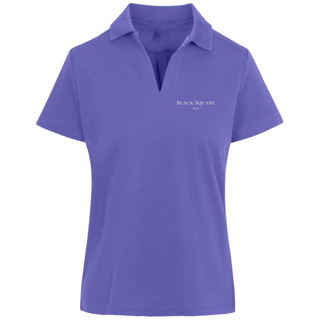 Black Square Golf Women's Plaited Golf Polo - Grape Juice - X - Small