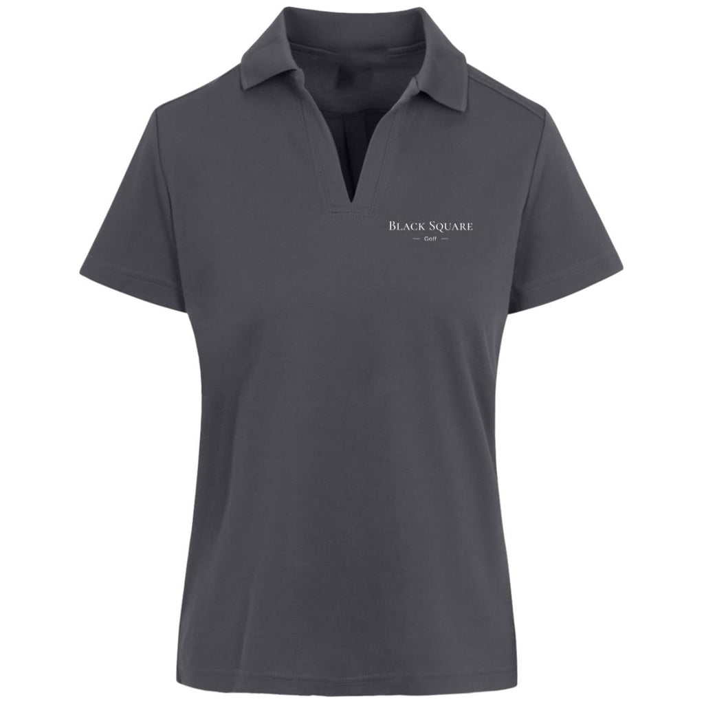 Black Square Golf Women's Plaited Golf Polo - Graphite - X - Small