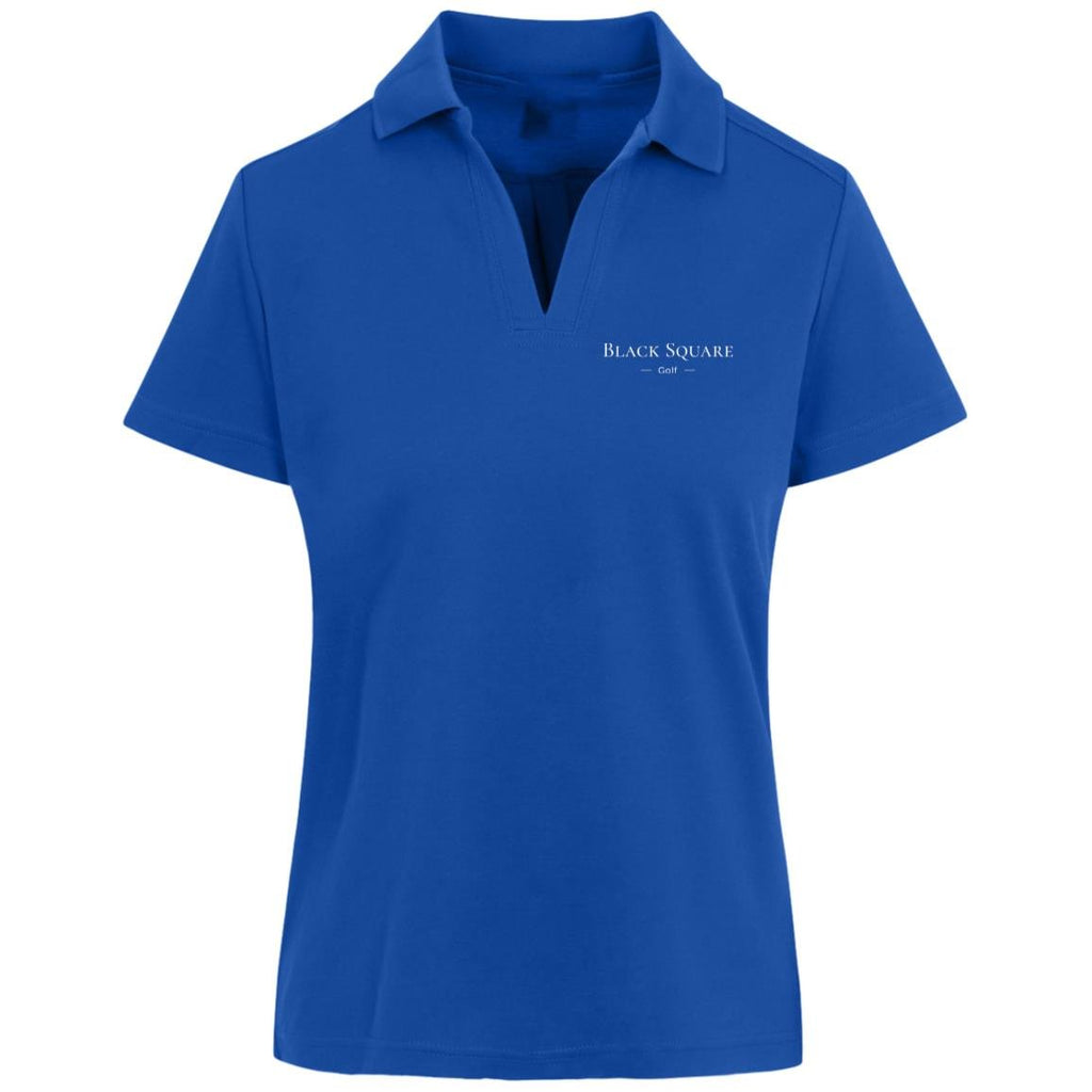 Black Square Golf Women's Plaited Golf Polo - True Royal - X - Small