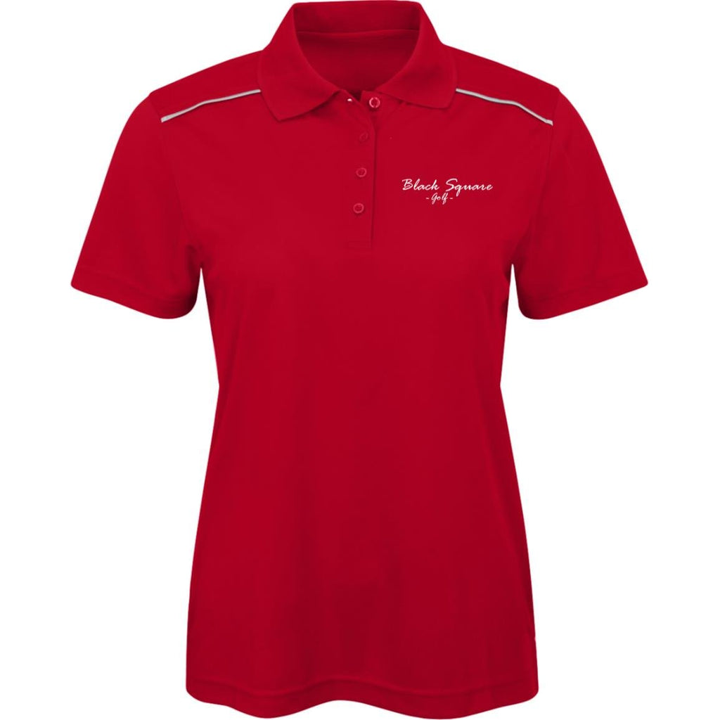 Black Square Golf Women's Radiant Pique Polo - Classic Red - X - Small