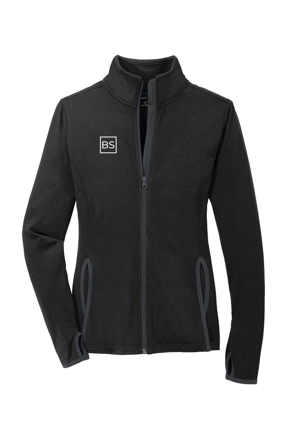 Black Square Golf Women's Sport - Wick Contrast Jacket - Black/ charcoal grey - xs