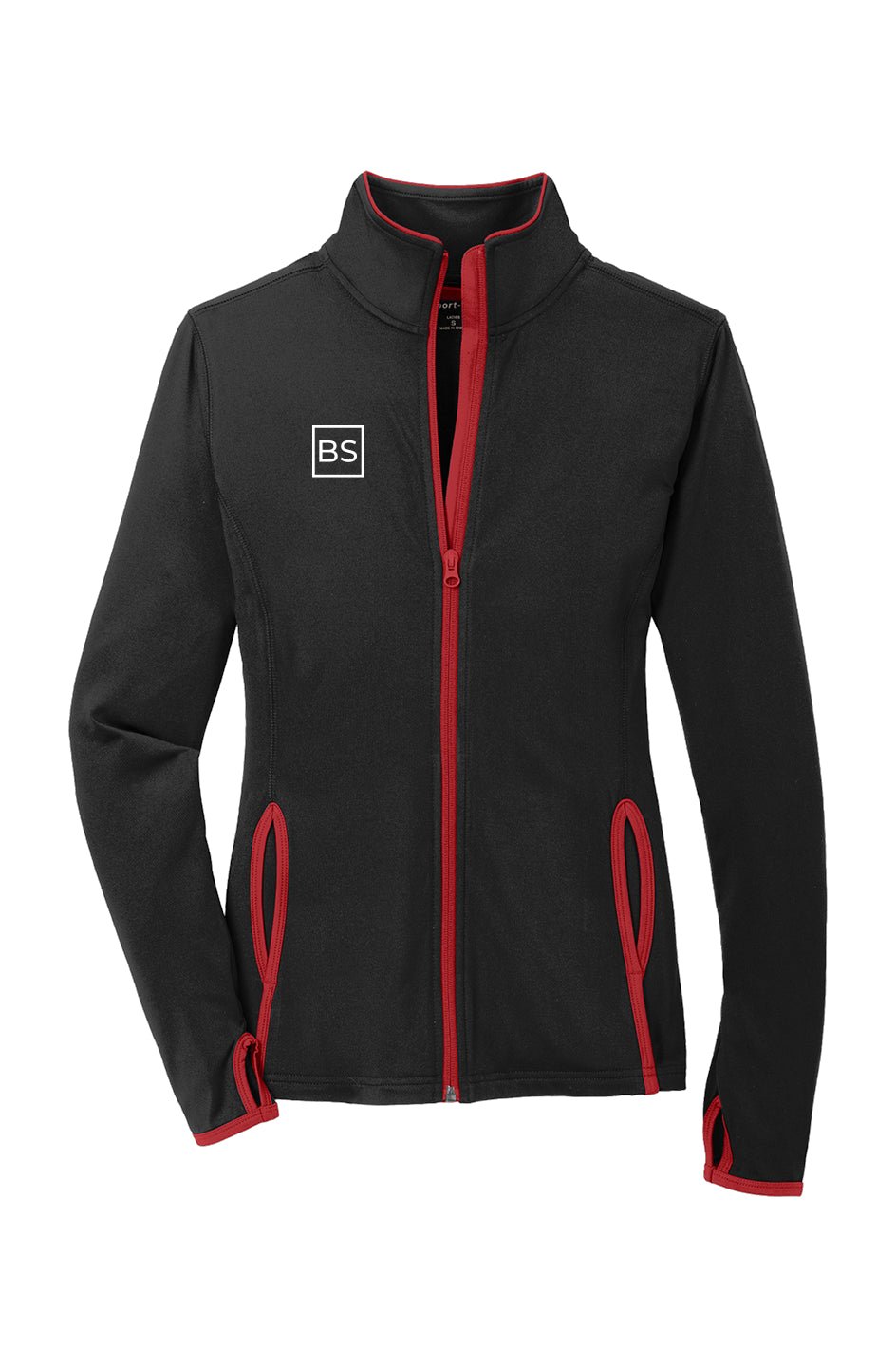 Black Square Golf Women's Sport - Wick Contrast Jacket - Black/ true red - xs