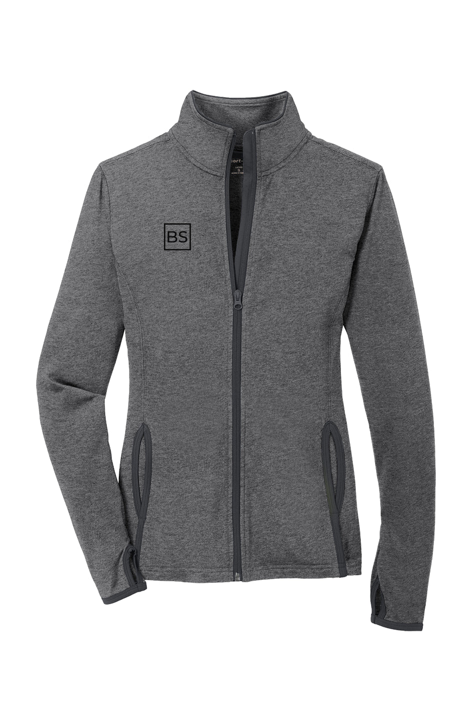 Black Square Golf Women's Sport - Wick Contrast Jacket - Charcoal grey heather/ charcoal grey - xs