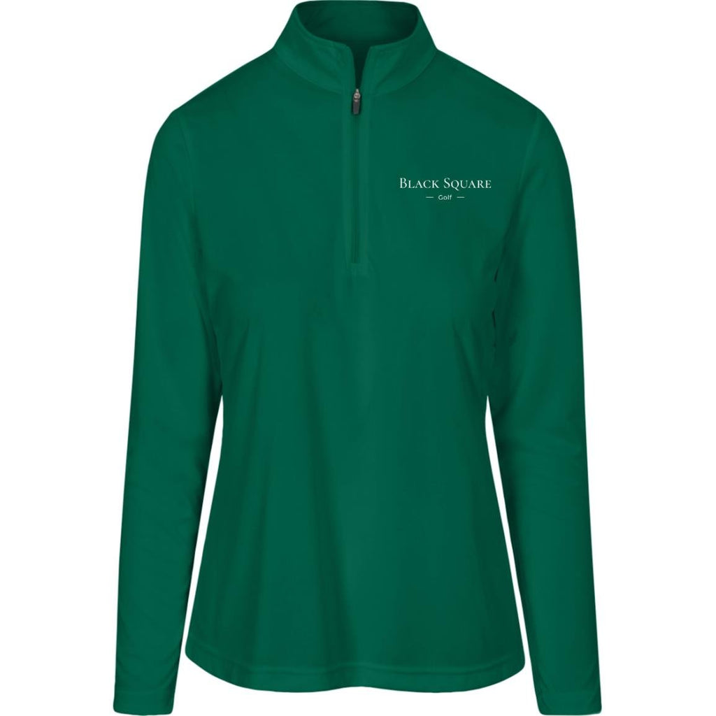 Black Square Golf Women's Zone Quarter Zip - Forest - X - Small