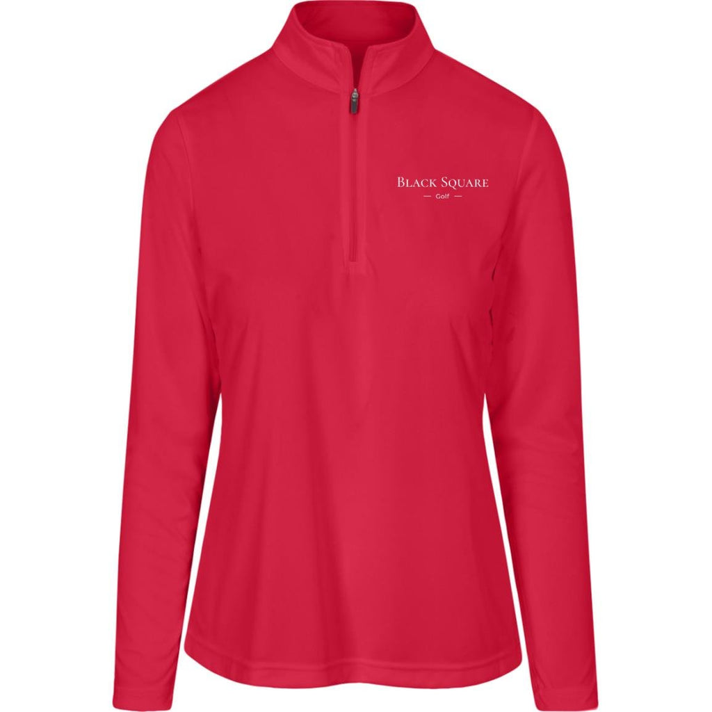 Black Square Golf Women's Zone Quarter Zip - Red - X - Small