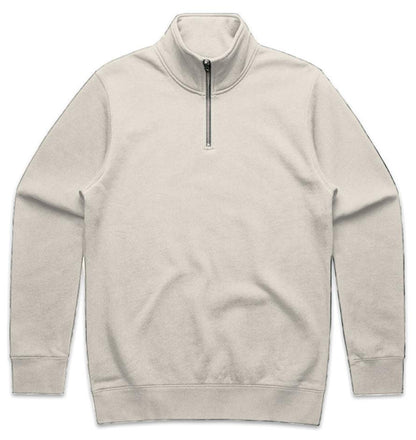 Black Square Heavyweight Quarter-Zip - s - Ecru